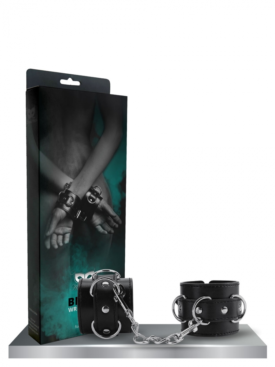 Crne kožne lisice AF 1014 